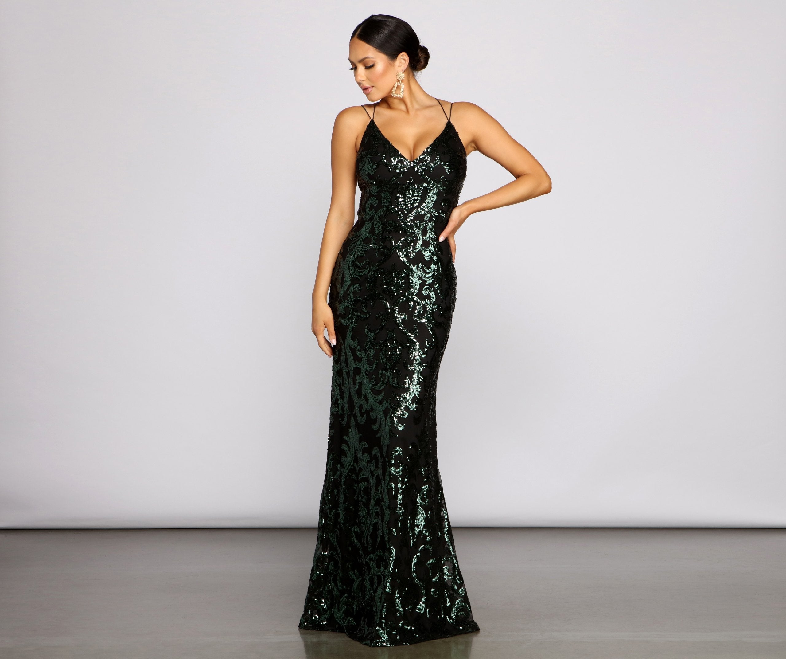 Lila Formal Open Back Sequin Mermaid Dress - Lady Occasions