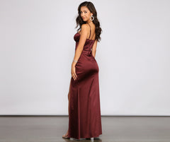 Nora High-Slit Mermaid Dress - Lady Occasions