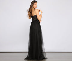 Bria Mesh Tulle Corset Gown - Lady Occasions