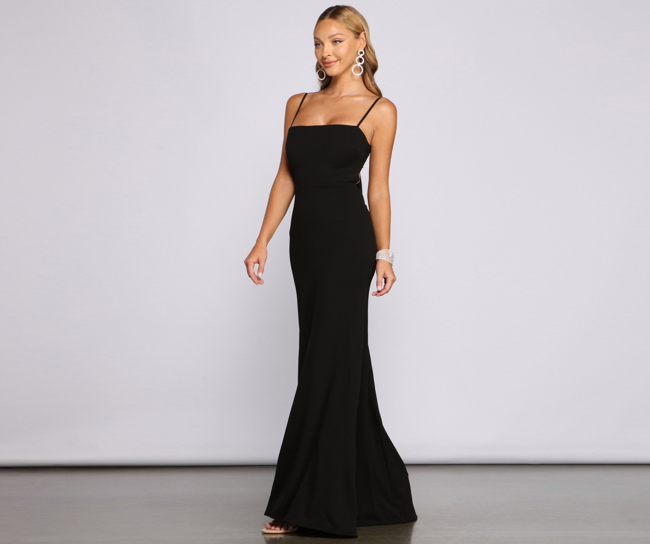 Bette Formal Open Back Crepe Dress - Lady Occasions