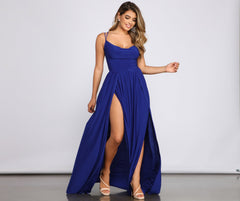Fleur Formal Double High Slit Dress - Lady Occasions