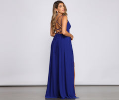 Fleur Formal Double High Slit Dress - Lady Occasions