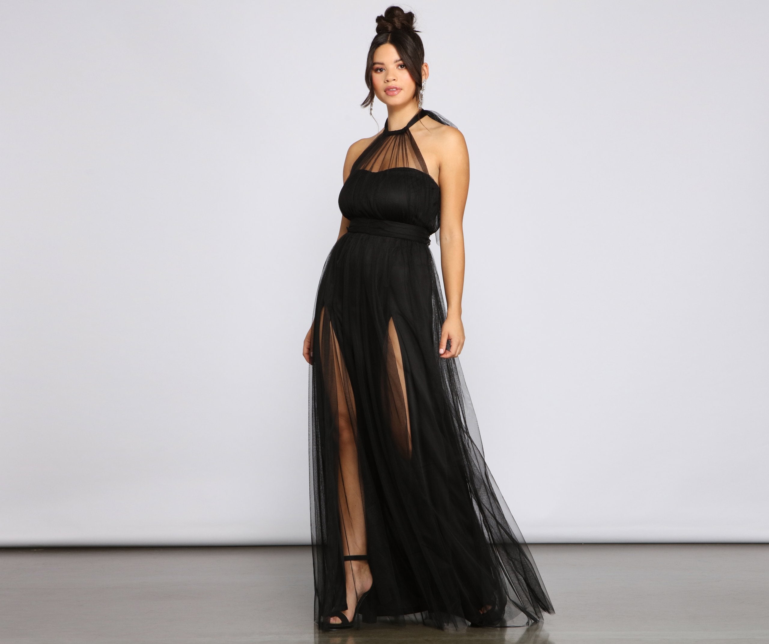 Charlie Formal Double Slit A-Line Dress - Lady Occasions