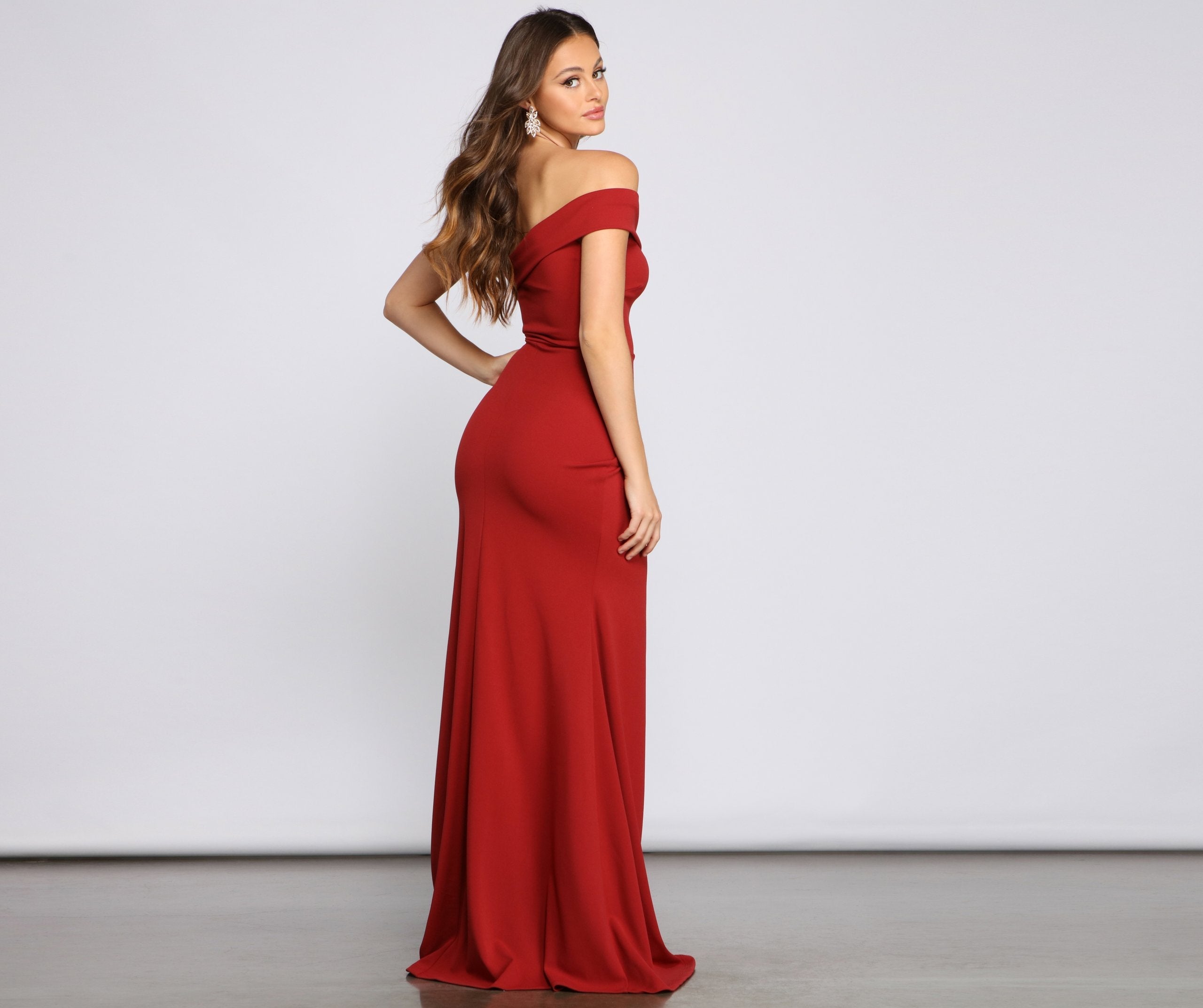 Susana Asymmetric Off Shoulder Mermaid Dress - Lady Occasions