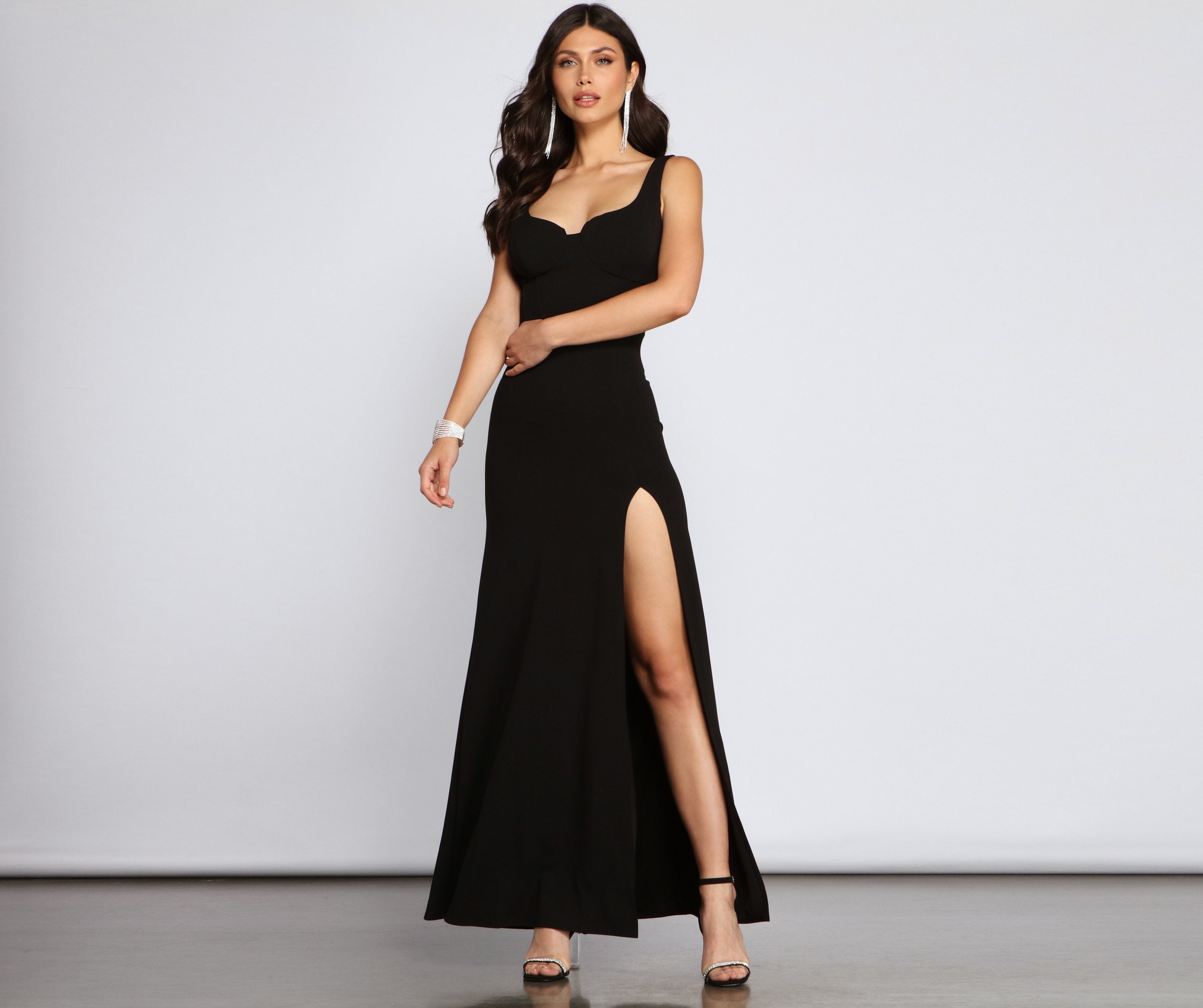 Layla Sleeveless High-Slit Formal Dress - Lady Occasions