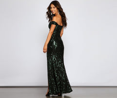 Willow Sequin Scroll Formal Dress - Lady Occasions