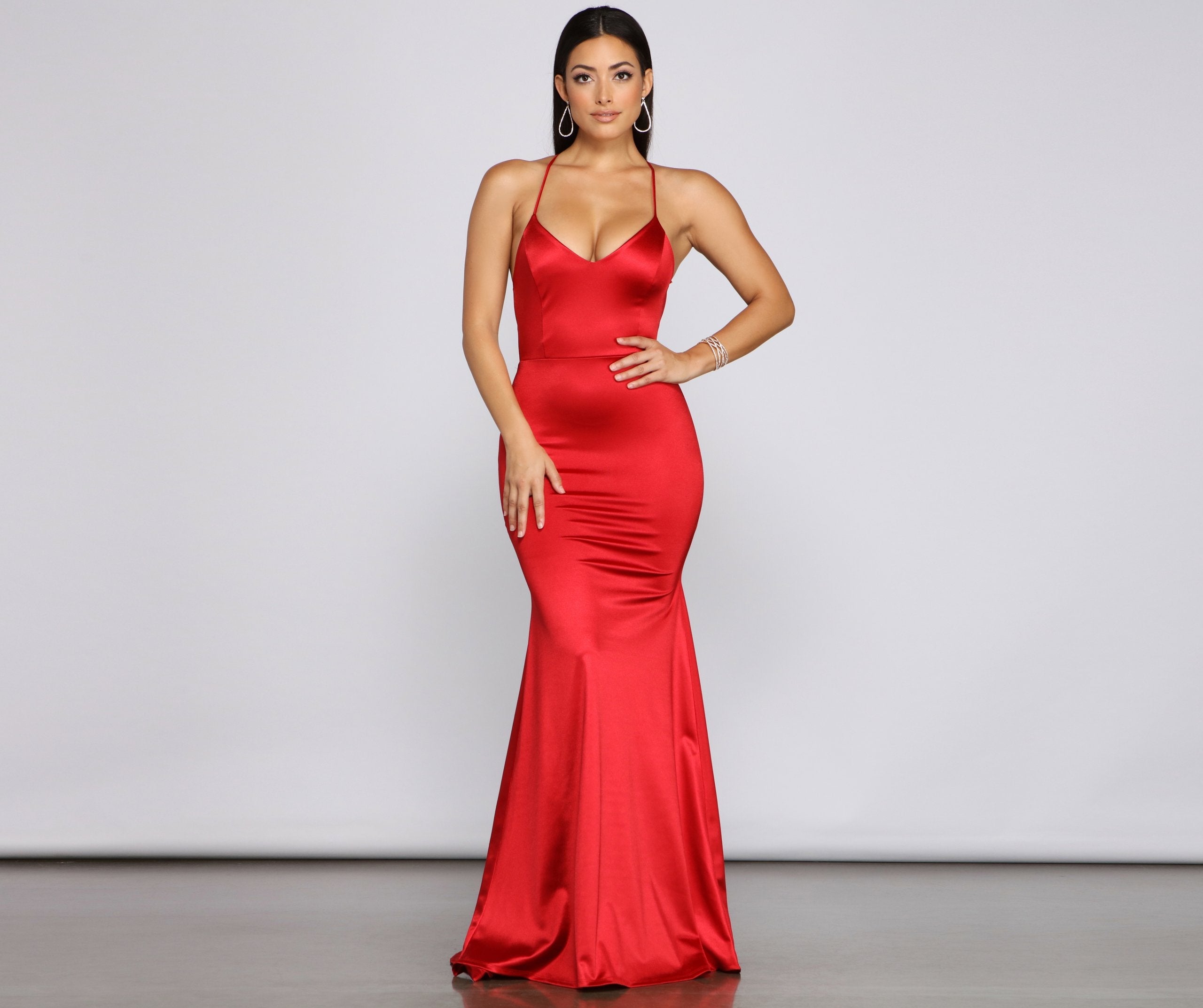 Nola Darling Satin Evening Gown - Lady Occasions