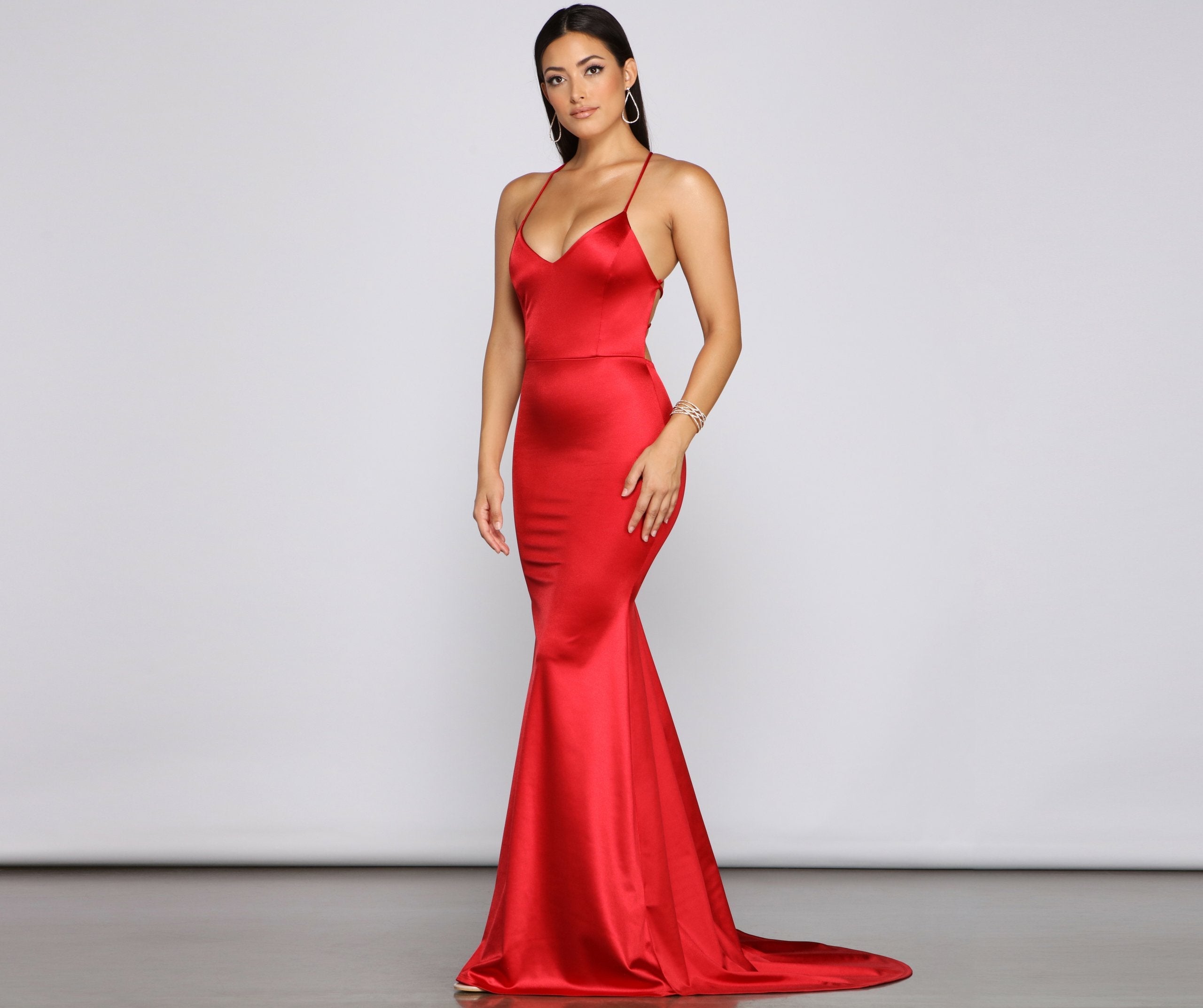 Nola Darling Satin Evening Gown - Lady Occasions