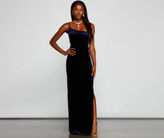 Tanya Velvet One Shoulder Formal Dress - Lady Occasions