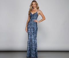 Remi Sequin Mesh Mermaid Dress - Lady Occasions