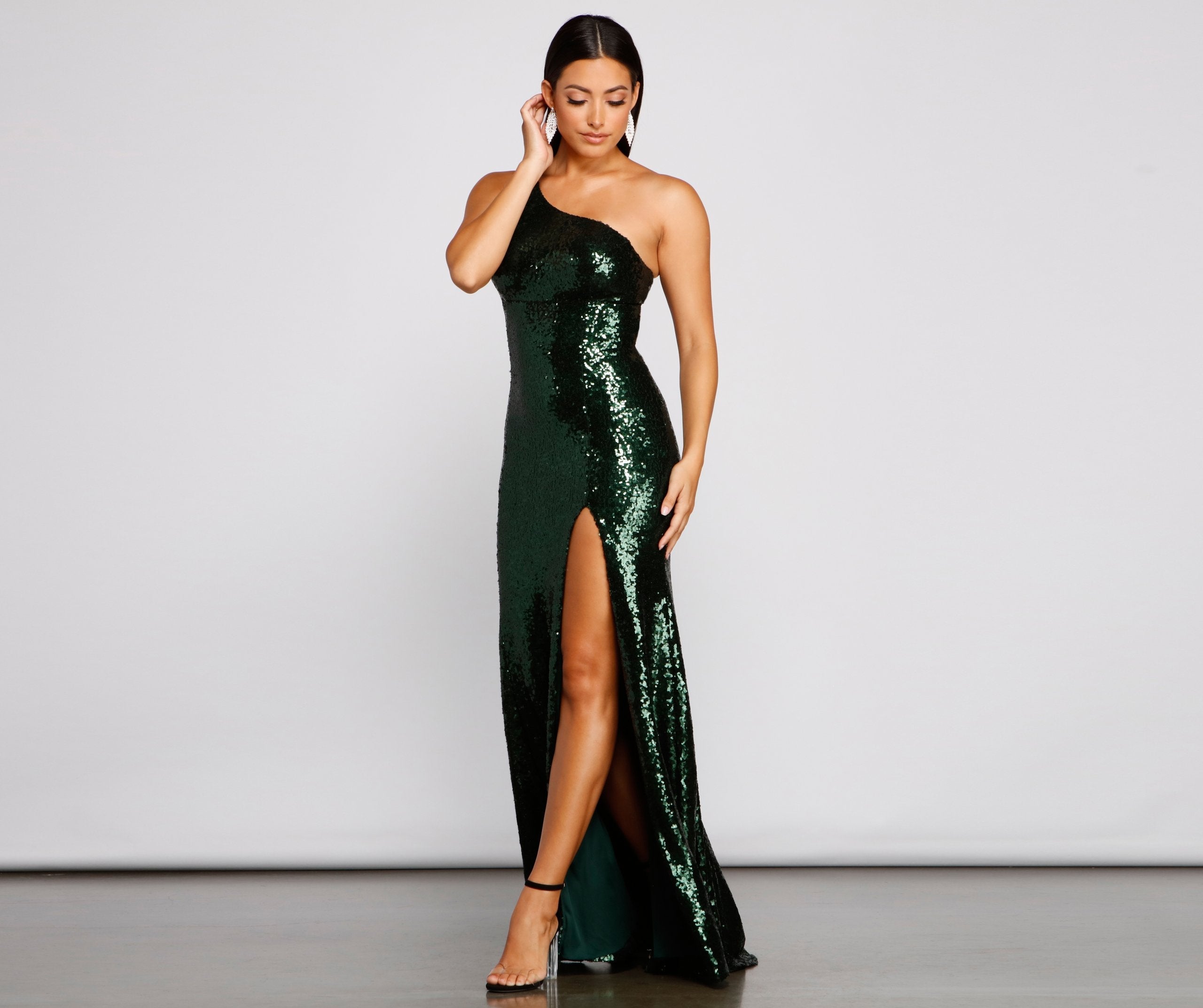 Autumn Sequin Mesh Mermaid Dress - Lady Occasions