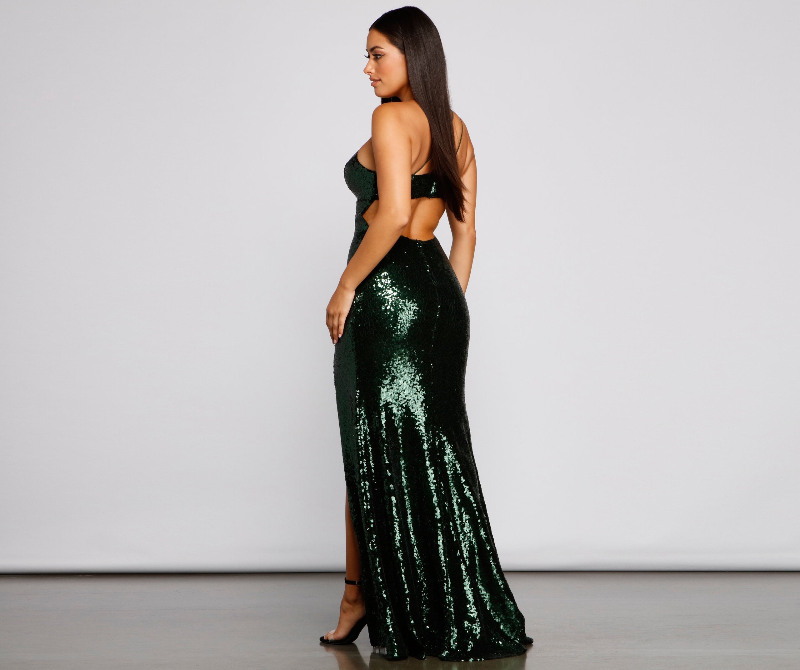 Autumn Sequin Mesh Mermaid Dress - Lady Occasions