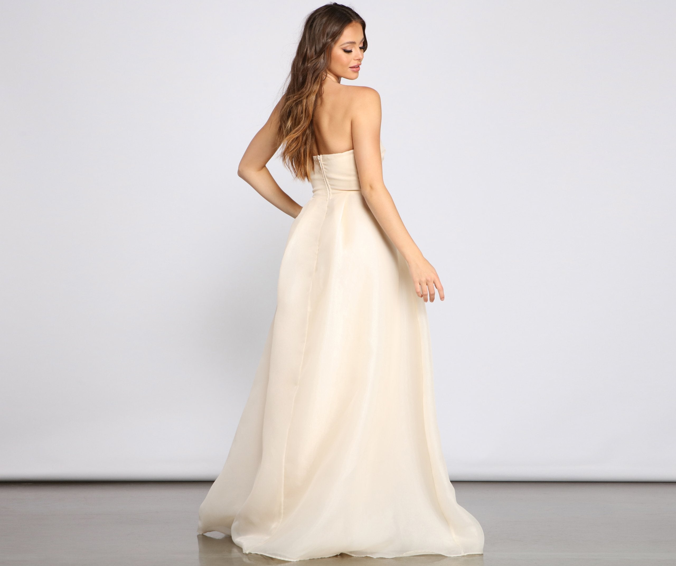 Zora Formal Strapless A-Line Dress - Lady Occasions