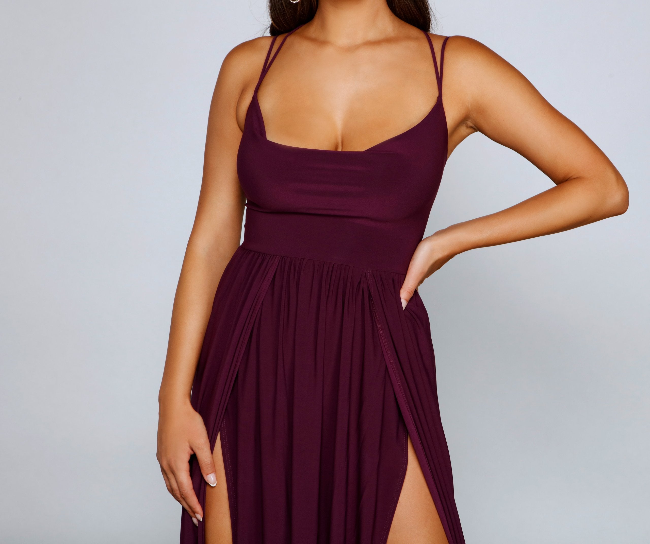 Fleur Formal Double High Slit Dress - Lady Occasions