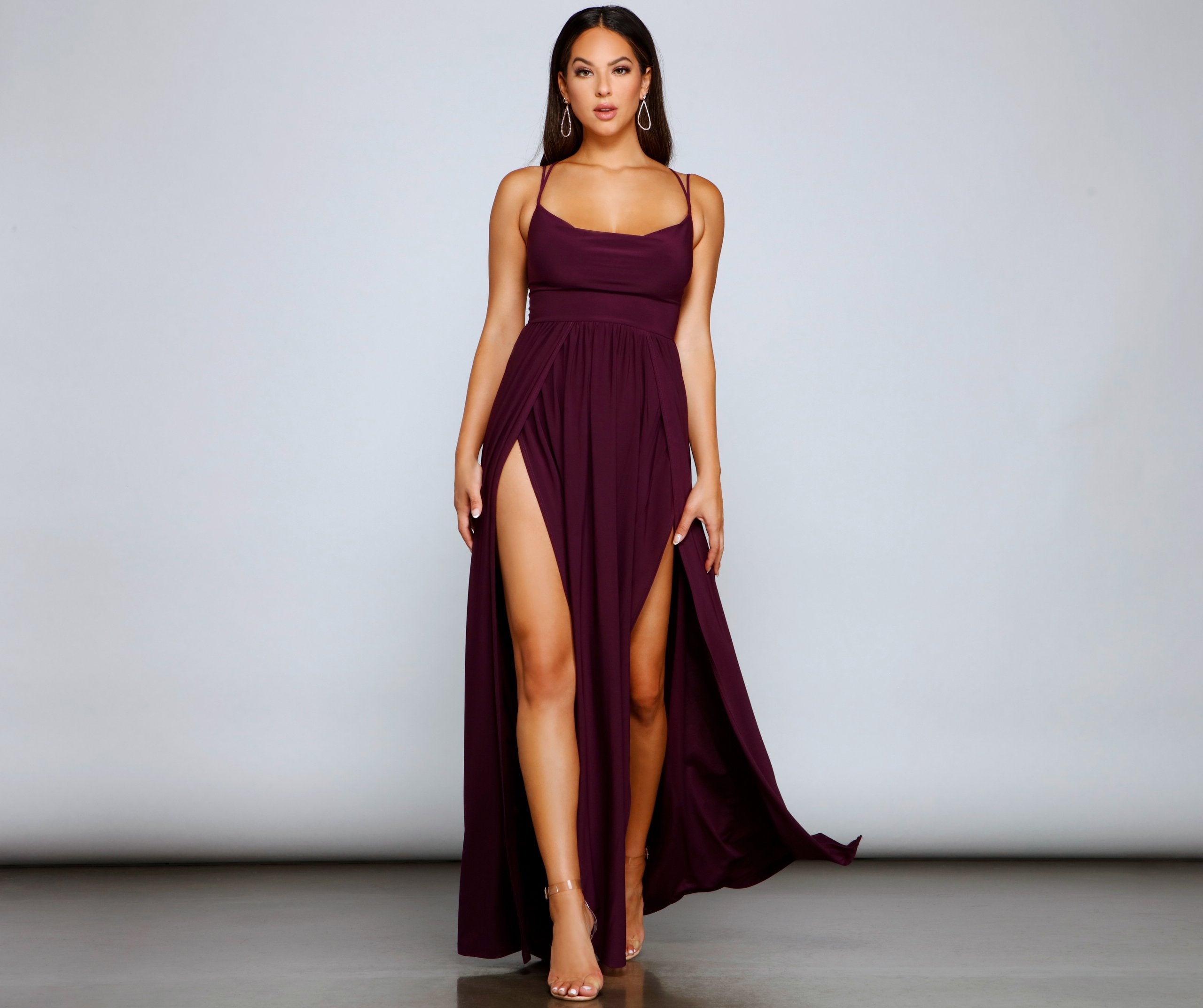 Fleur Formal Double High Slit Dress - Lady Occasions