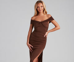 Catalina Twist Front Maxi Formal Dress - Lady Occasions