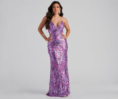 Anisa Formal Sequin A-Line Dress - Lady Occasions