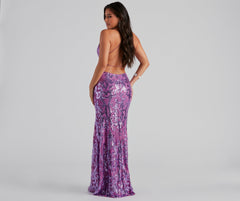 Anisa Formal Sequin A-Line Dress - Lady Occasions