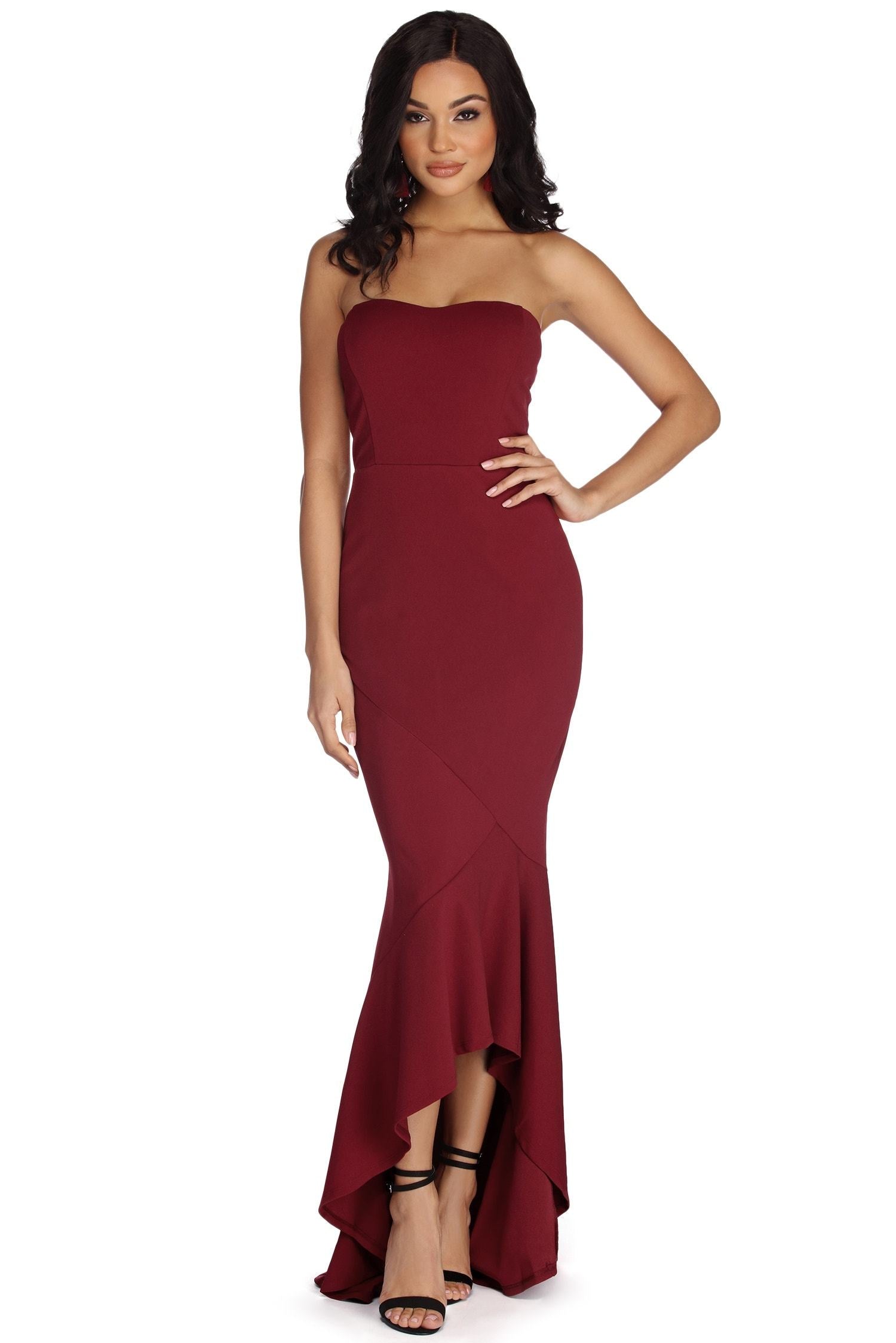 Hollie Strapless Mermaid Dress - Lady Occasions