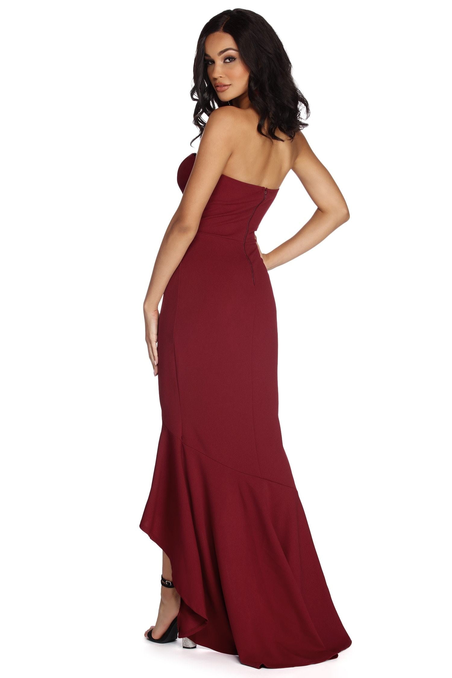 Hollie Strapless Mermaid Dress - Lady Occasions