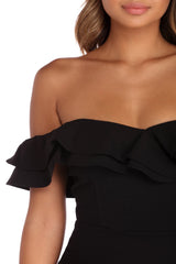 Lindsay Double Ruffle Formal Dress - Lady Occasions