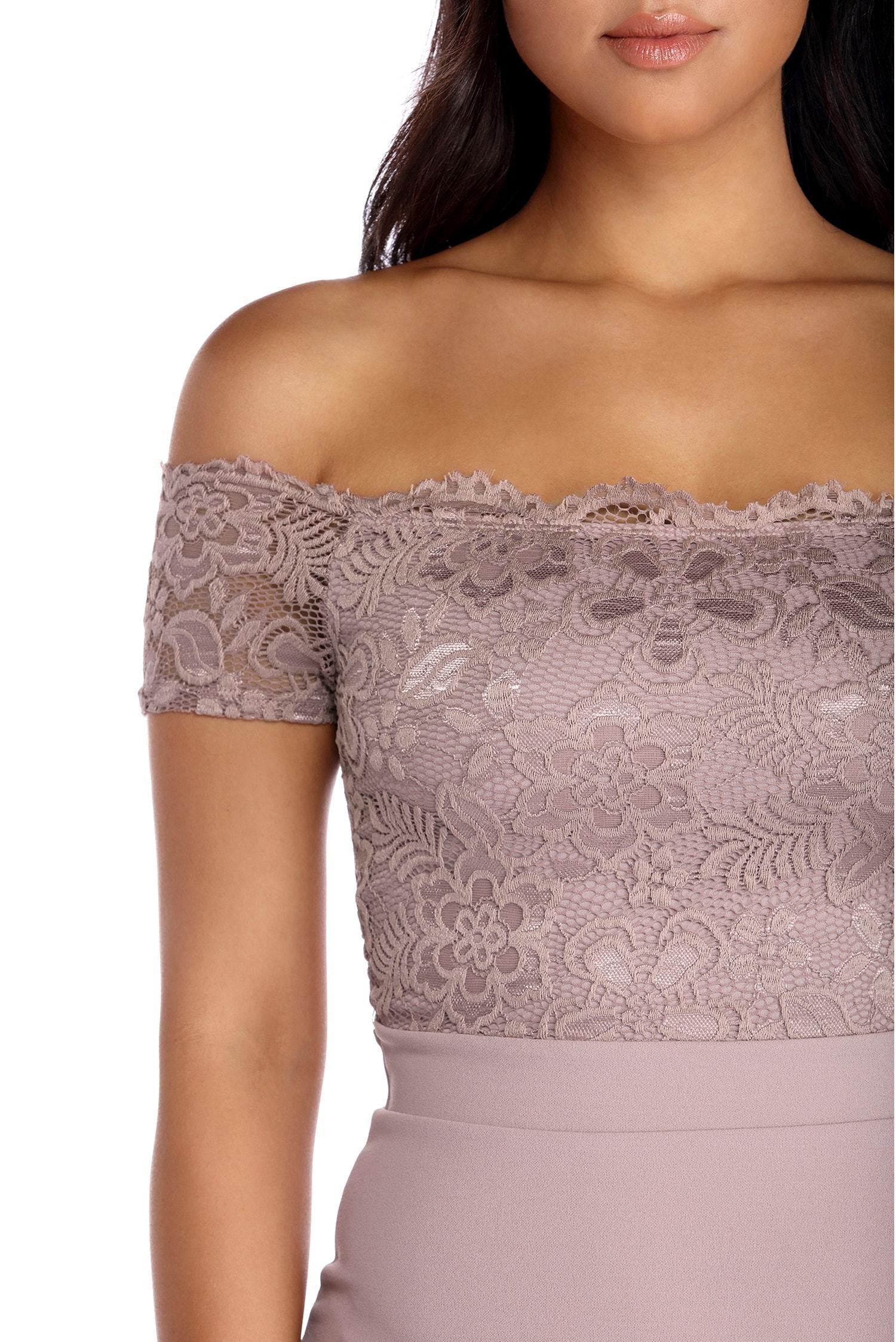 Lola Off The Shoulder Lace Dress - Lady Occasions