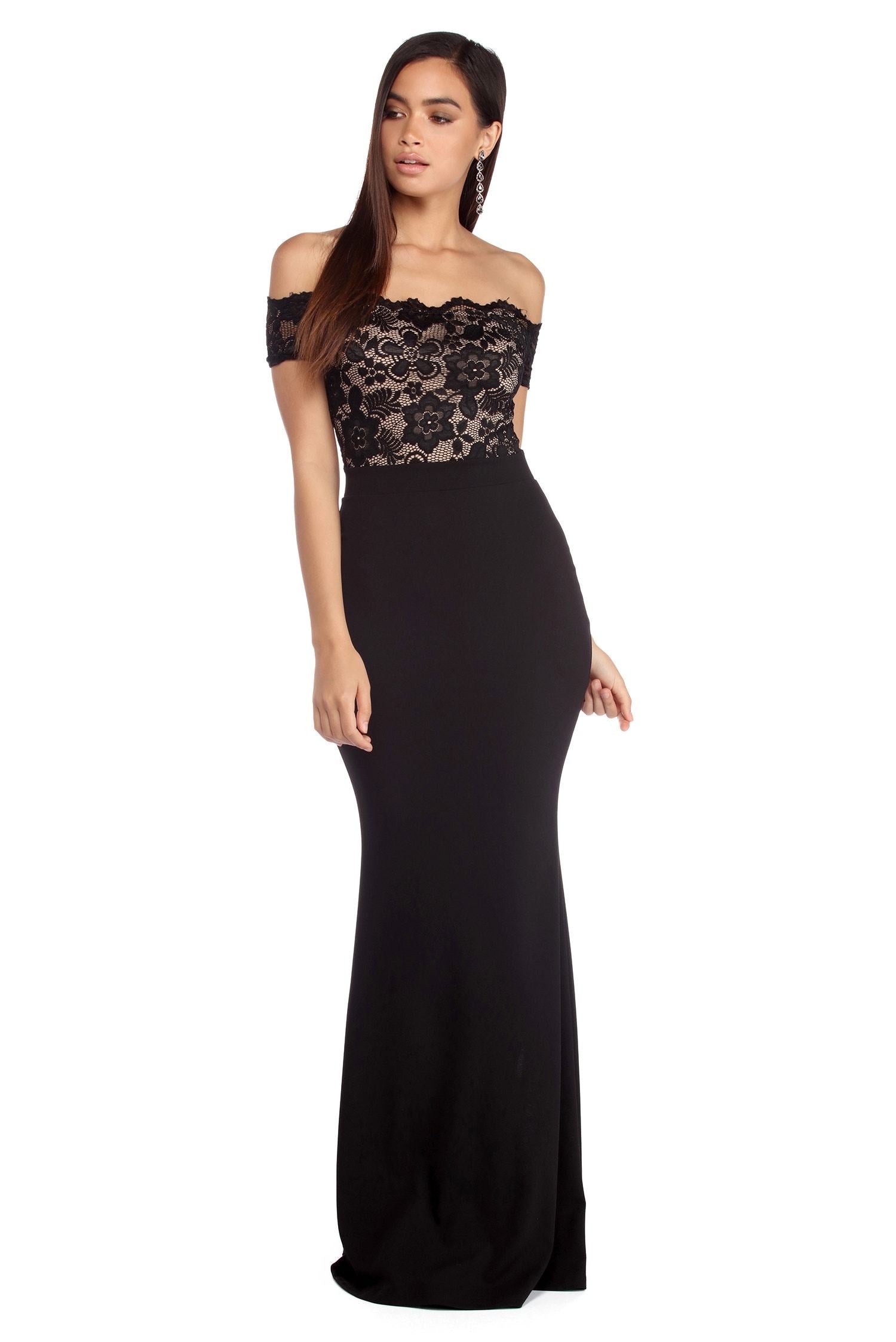 Lola Off The Shoulder Lace Dress - Lady Occasions