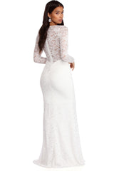 Delilah Illusion Lace Formal Dress - Lady Occasions