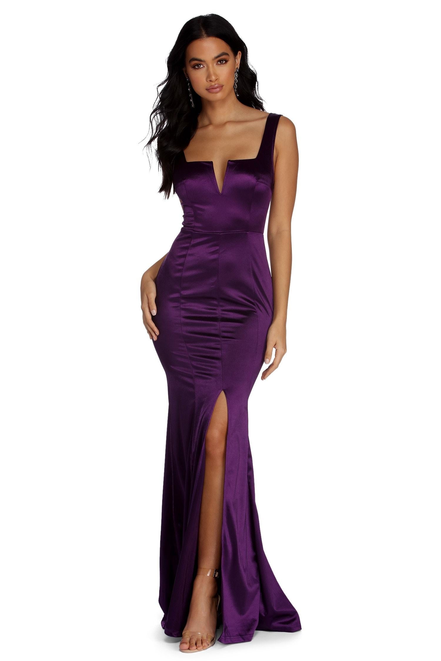 Nora Formal Satin Dress - Lady Occasions