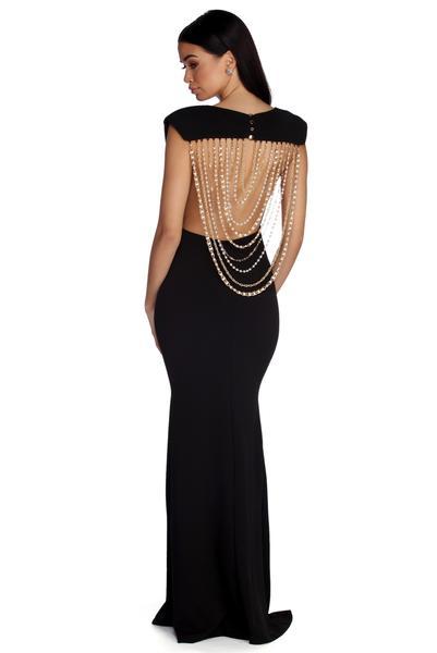 Jada Formal Draped Pearl Dress - Lady Occasions