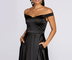 Ophelia Formal High Slit Satin Dress - Lady Occasions