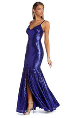 Janessa Open Back Sequin Dress - Lady Occasions