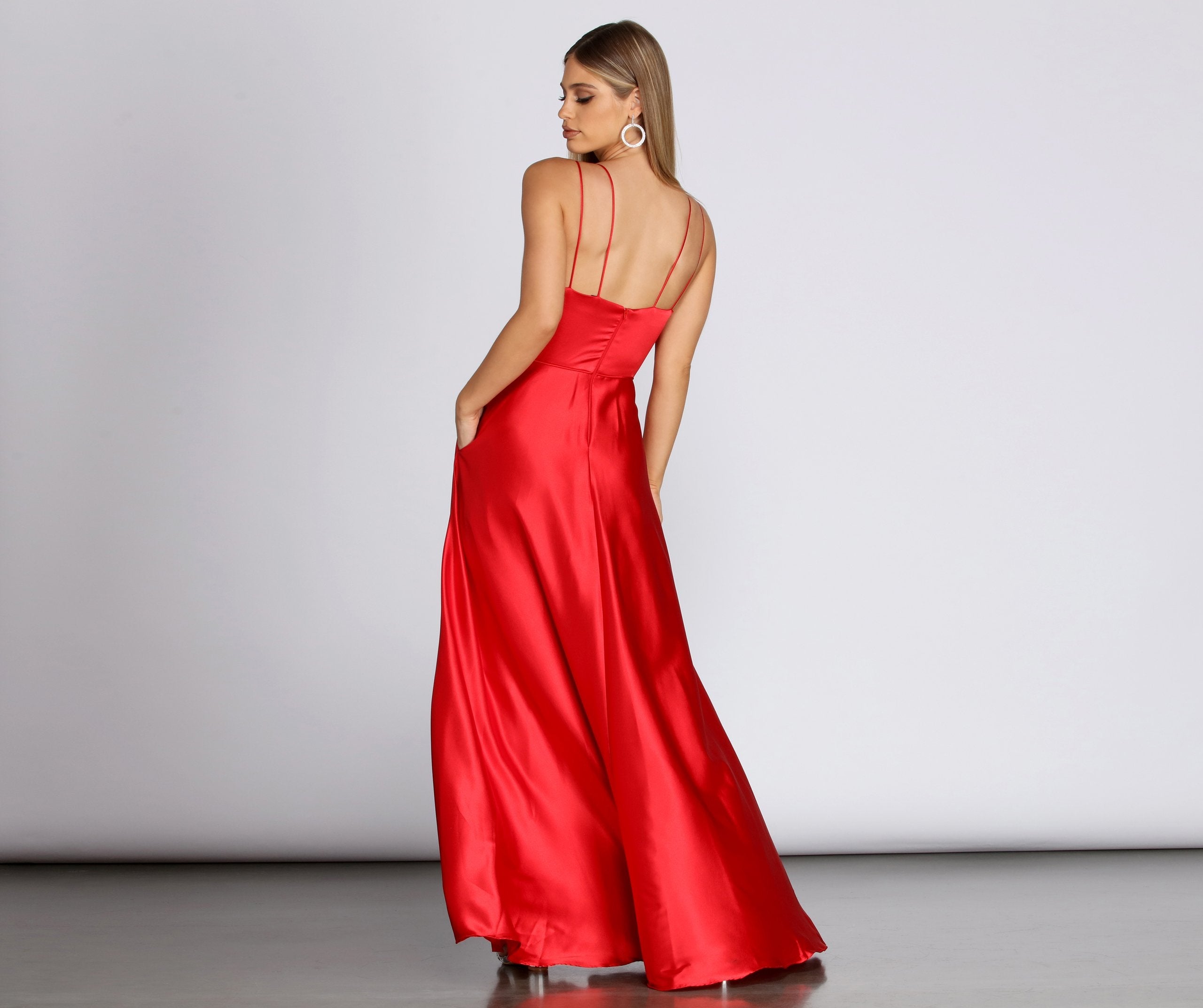 Ryder Satin A-Line Gown - Lady Occasions