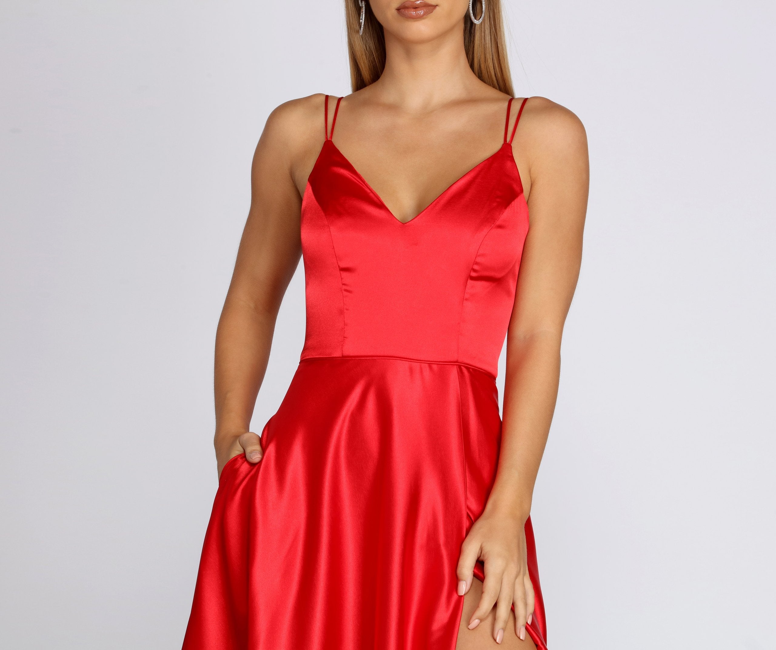 Ryder Satin A-Line Gown - Lady Occasions