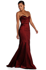 Brielle Formal Taffeta Sweetheart Dress - Lady Occasions