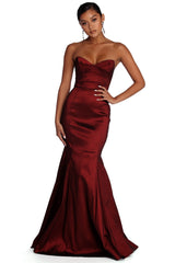 Brielle Formal Taffeta Sweetheart Dress - Lady Occasions