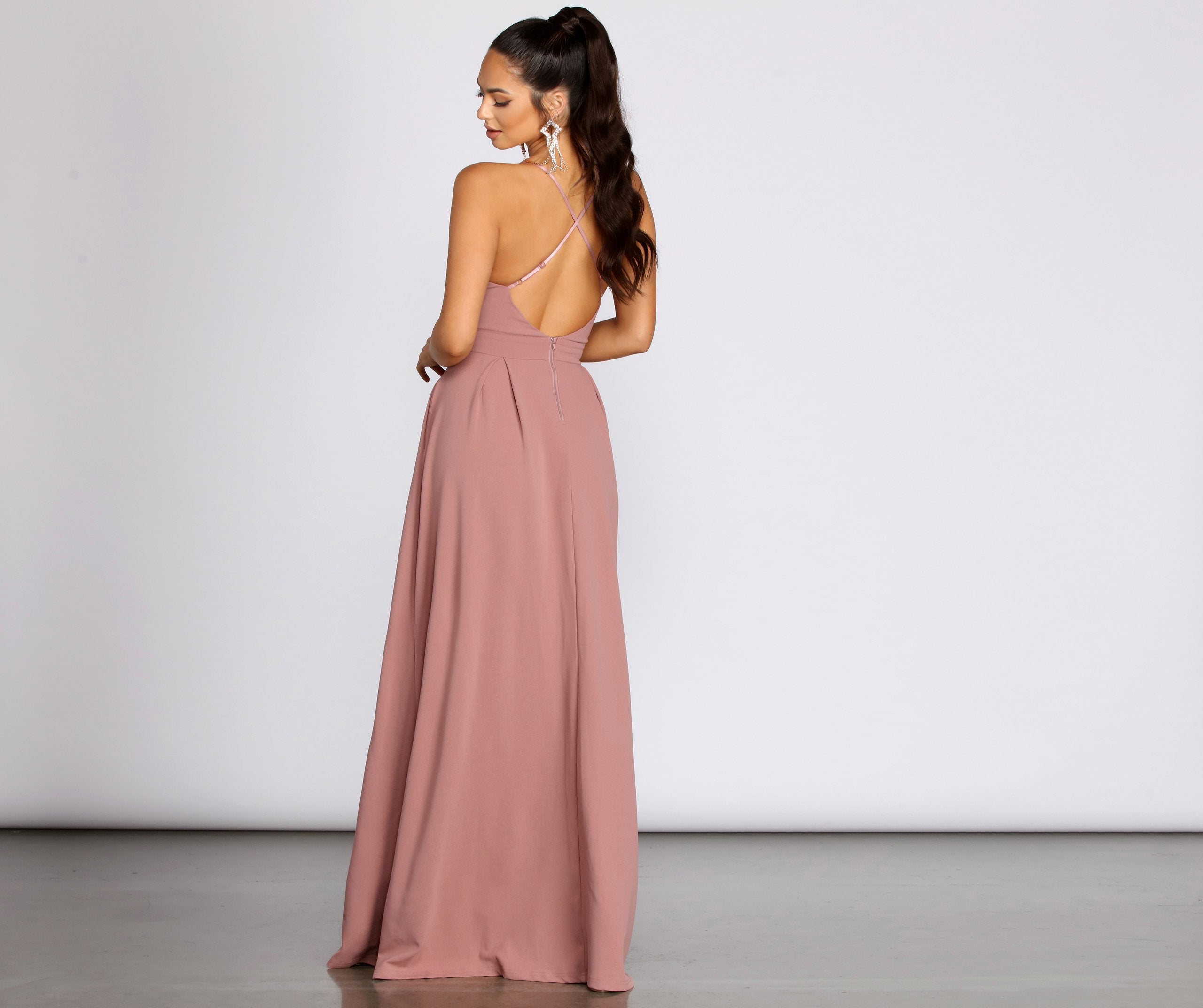 Marlowe Formal Long Pleated Dress - Lady Occasions