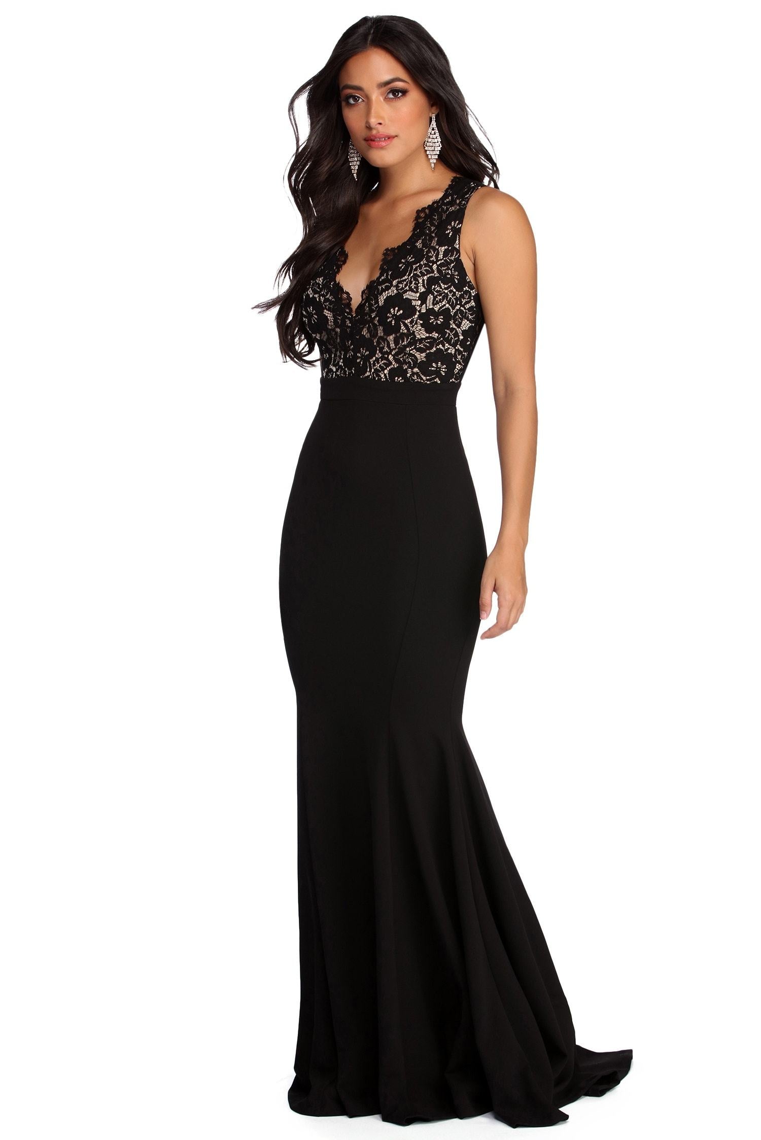 Marlee Formal Lace Mermaid Dress - Lady Occasions