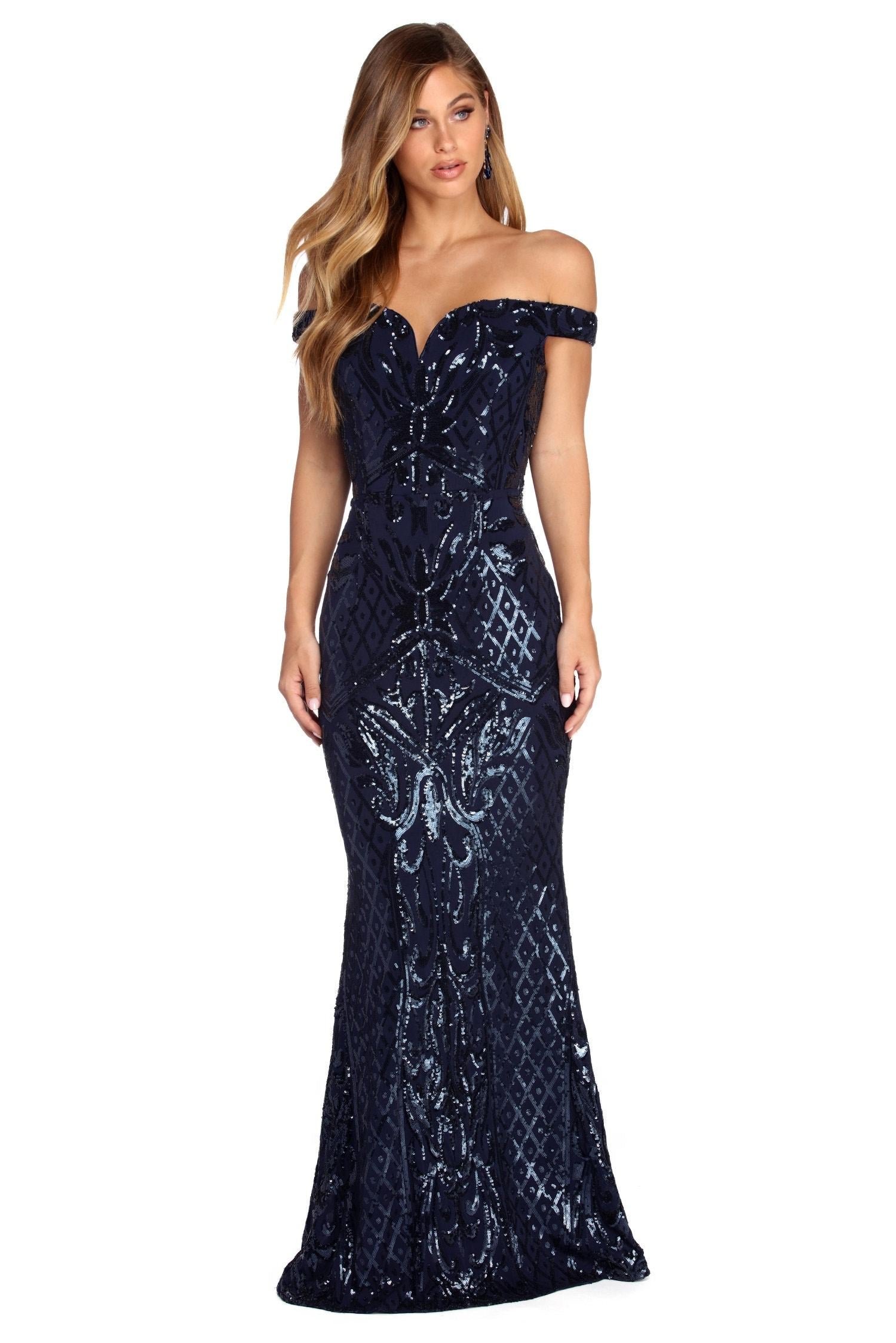 Cara Formal Sweetheart Sequin Dress - Lady Occasions