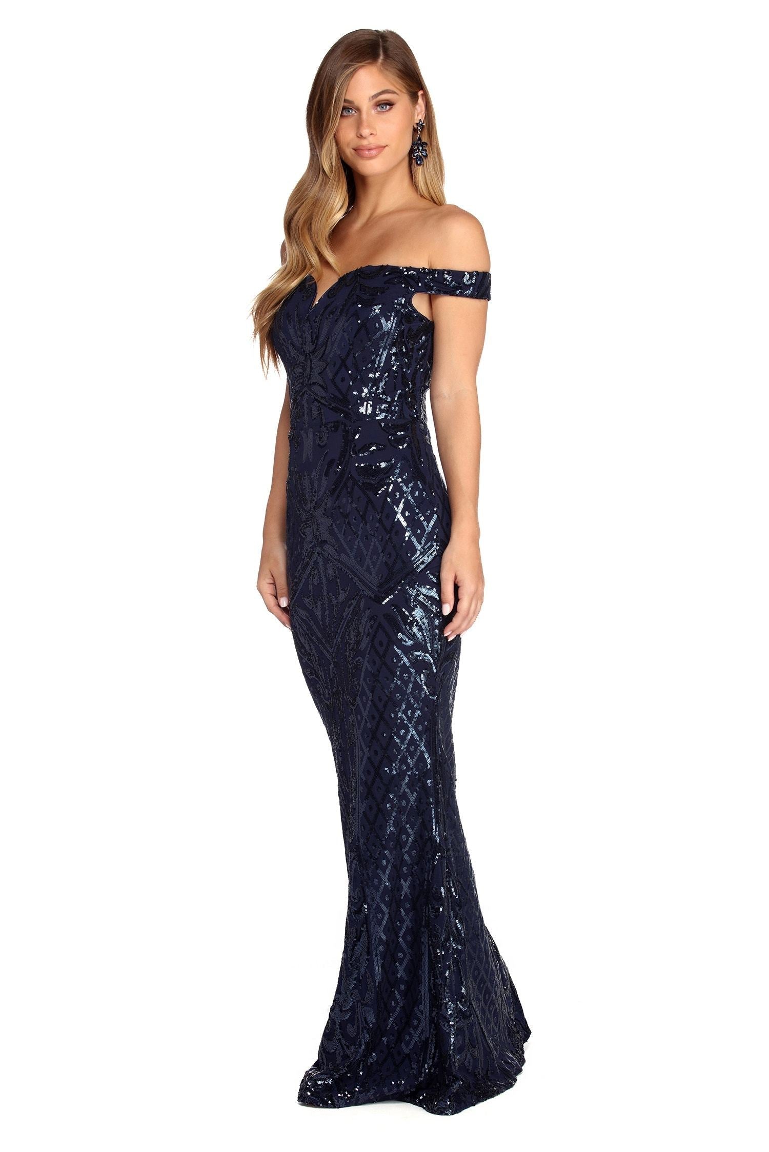 Cara Formal Sweetheart Sequin Dress - Lady Occasions