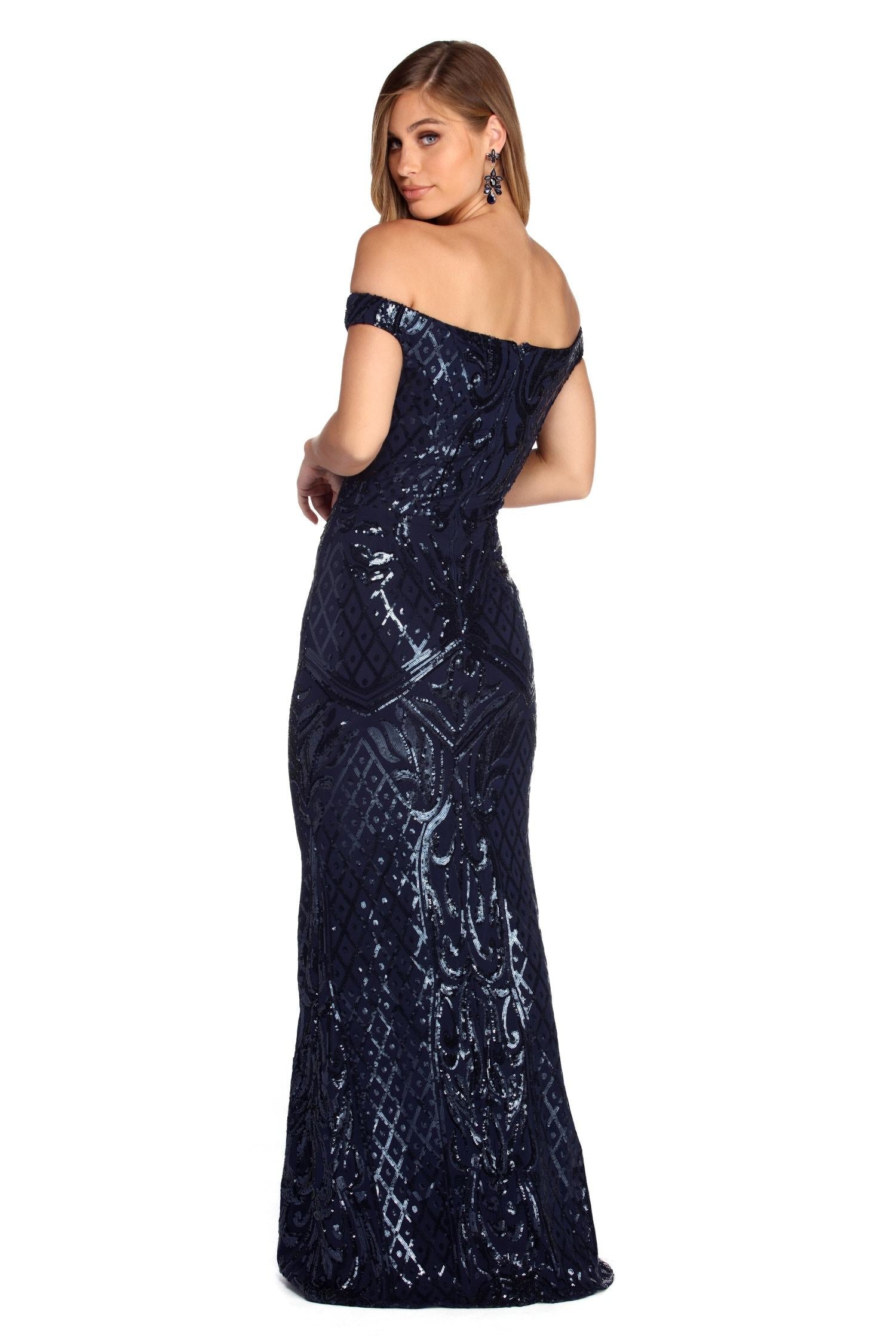 Cara Formal Sweetheart Sequin Dress - Lady Occasions