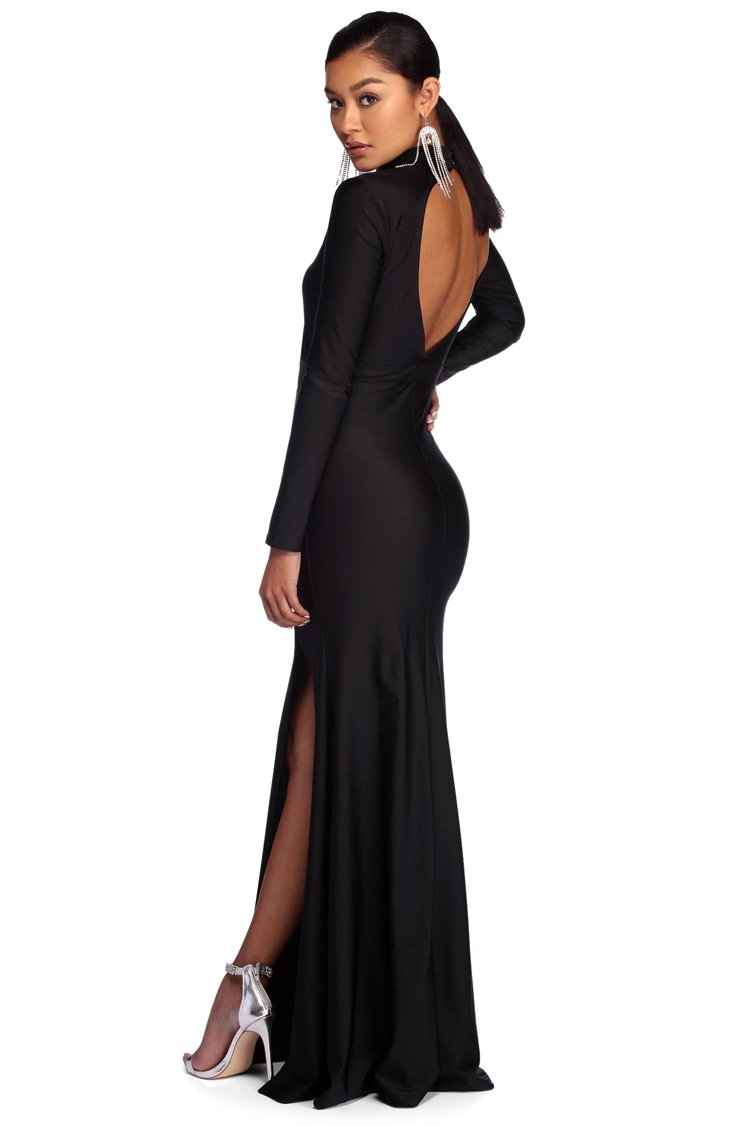 Kamila Formal Open Back Dress - Lady Occasions