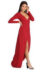 Milana Formal Wrap Dress - Lady Occasions