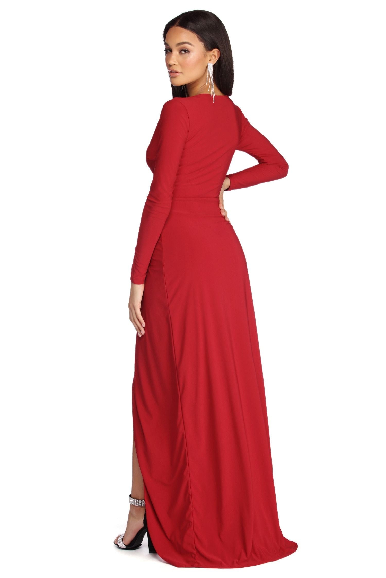 Milana Formal Wrap Dress - Lady Occasions