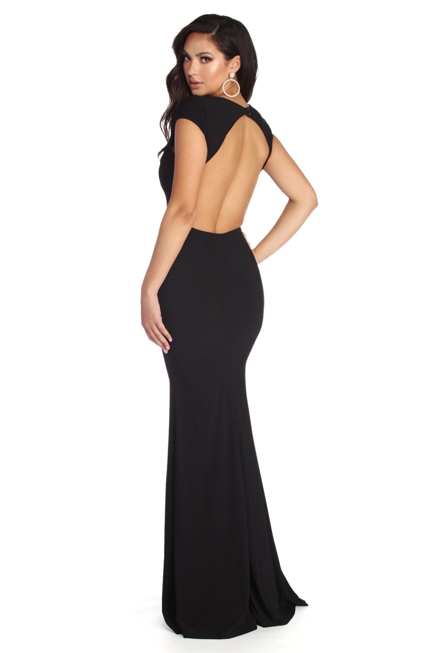 Aubrie Formal Open Back Dress - Lady Occasions