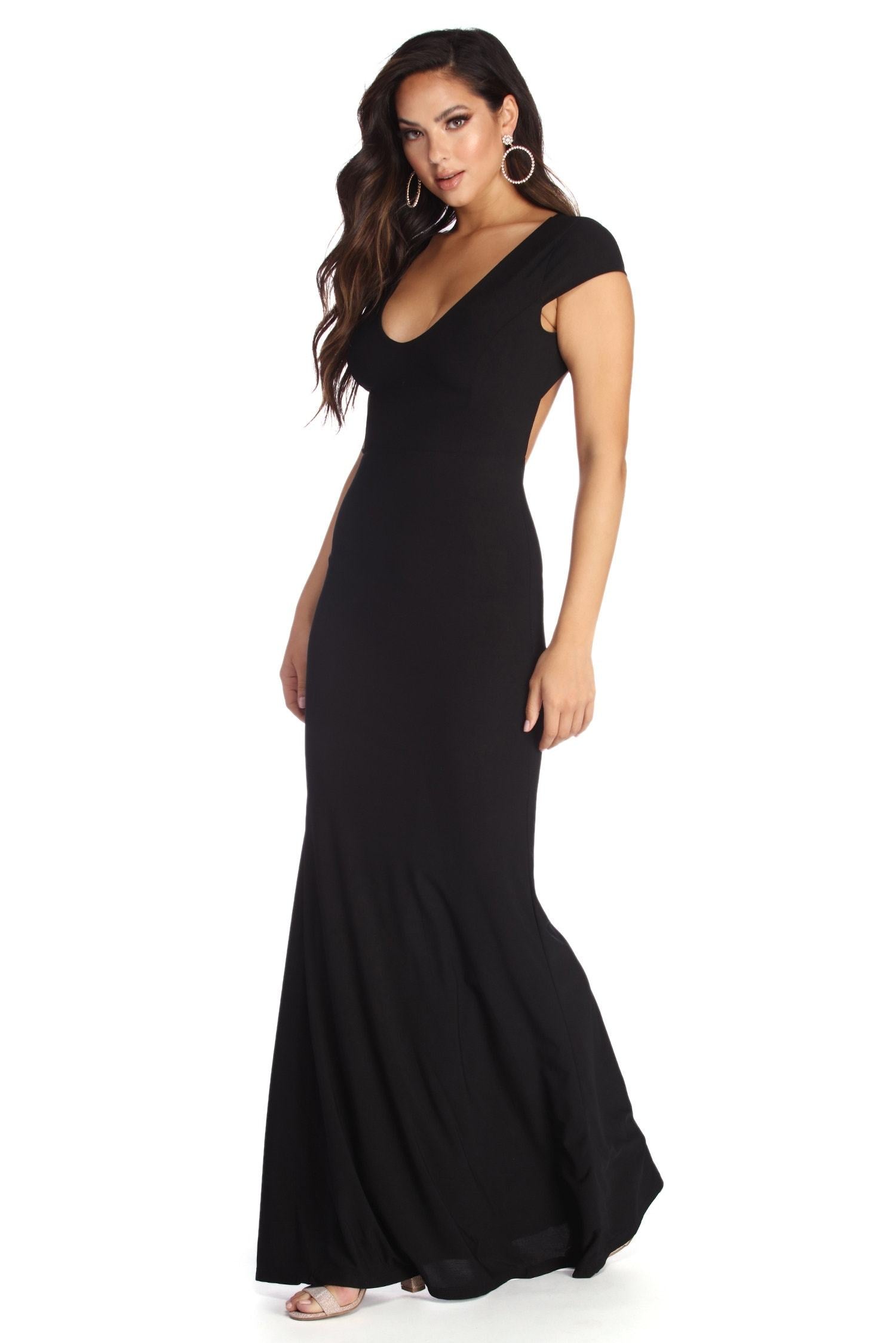 Aubrie Formal Open Back Dress - Lady Occasions