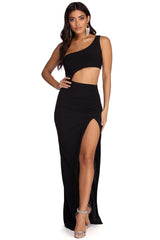 Blair One Shoulder Cut Out Dress - Lady Occasions