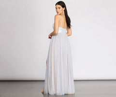 Nicolette Sequin & Tulle Dress - Lady Occasions