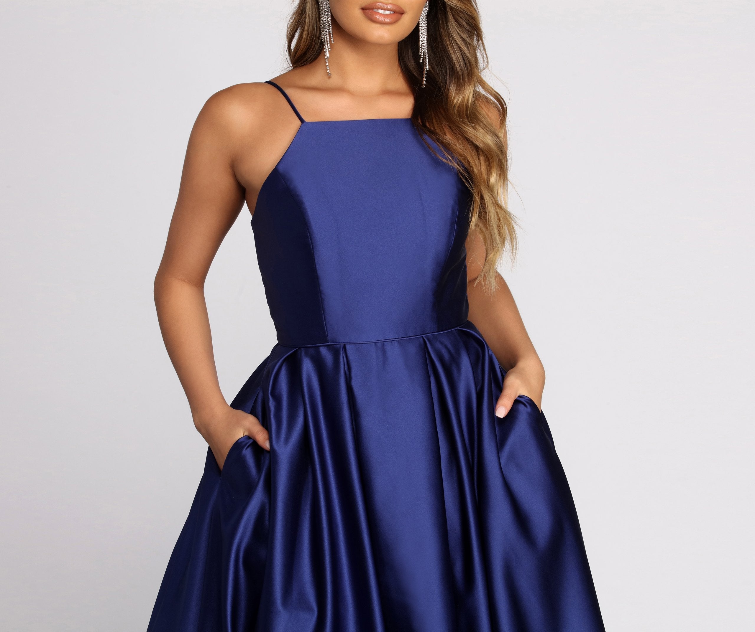 Harper Formal Satin Ball Gown - Lady Occasions