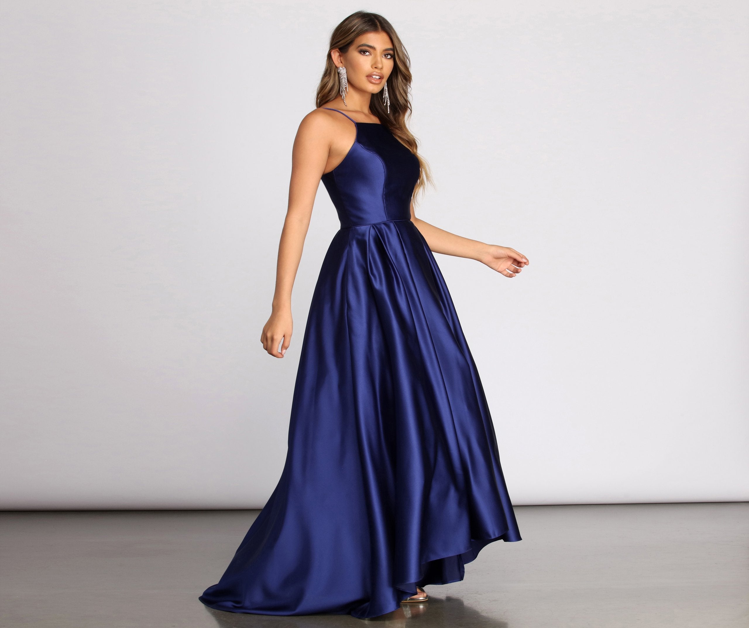 Harper Formal Satin Ball Gown - Lady Occasions